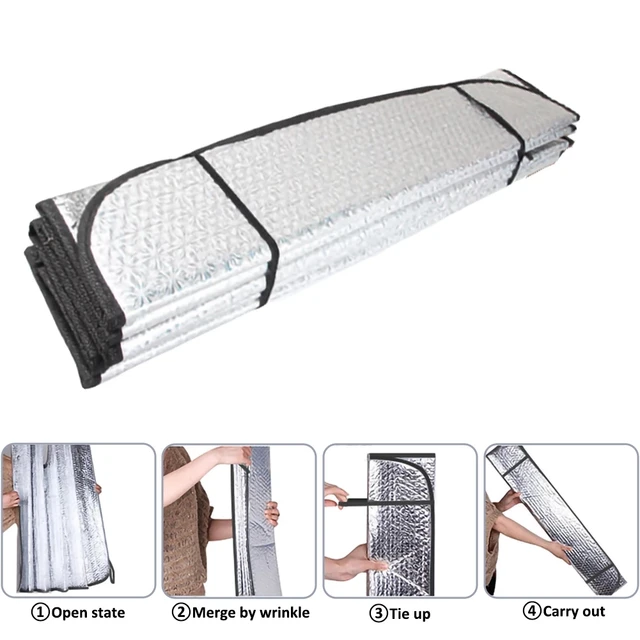 Autó Nap Árnyék 130*60 Cm Uv Protection Függöny Sun Shade Film Szélvédő Visor Első Napzólapok Borítója - Image 5