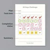 30 Day Self-Discipline Checklist Planner Daily Challenge Notepad Self-adhesive Memo Pads Mini Pocket Checklist Writing Pads 5