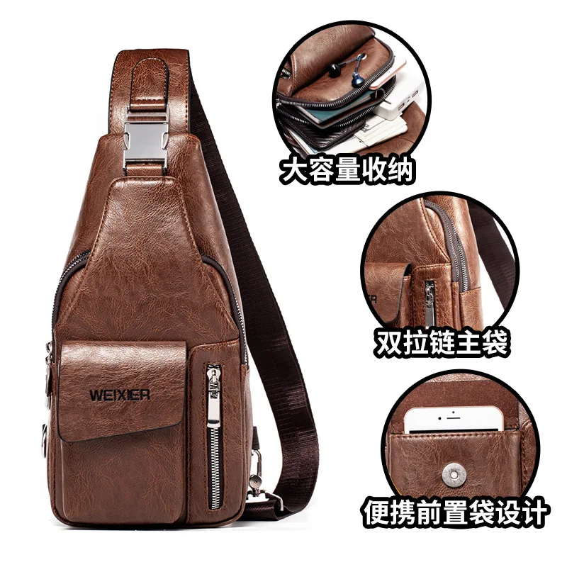 

Man Chest Bag Outdoor Casual Crossbody Bag Multifunctional Waterproof One Shoulder Chest Pack