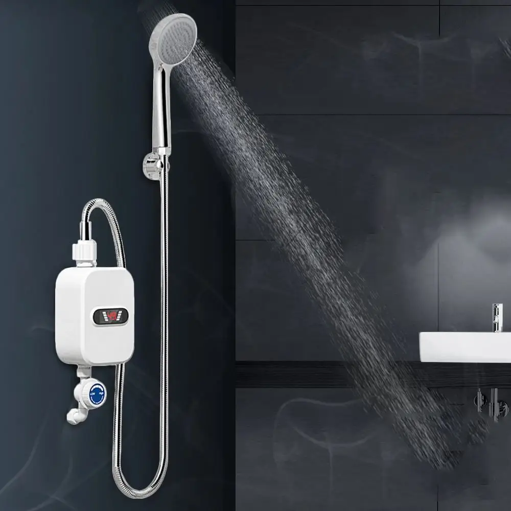 Water Heater Shower Kitchen Faucet EU Plug Electric Water Heater 3500W Digital Display For Kitchen and Bathroom Water Heater universal faucet filter for kitchen bathroom shower household filter water outlet purifier pp cotton practica water filter