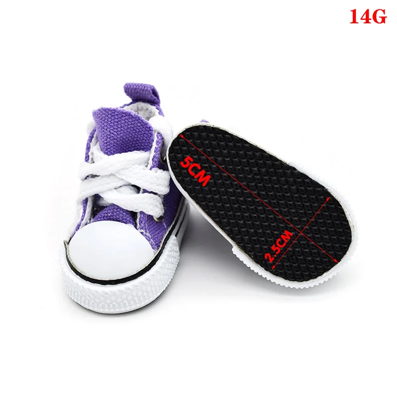 1/6 BJD Doll Shoes Handmade 5 CM Shoes for Dolls Mini Canvas Shoelace Doll Play House Dress Up Accessories Children Toys Gift 6