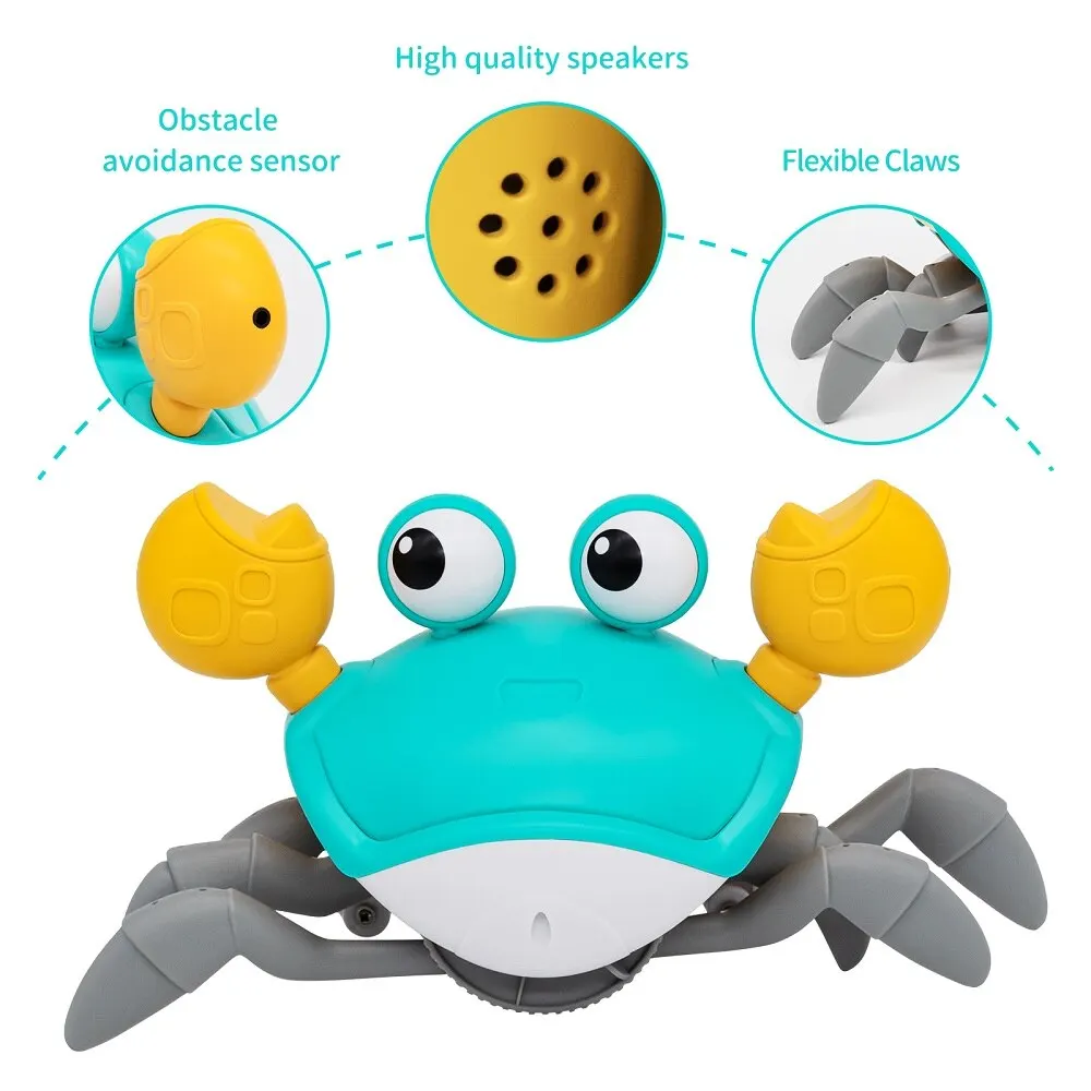 Interactive Crab Toy for Babies Creative Crawling Crab Escape Electronic Toys Animal Pet Runaway with Musical Child Gift 5