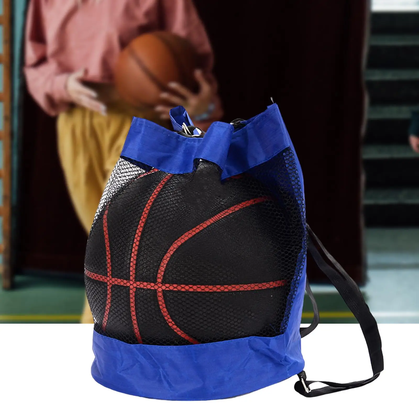 

Basketball Carrying Backpack Oxford Cloth Single Ball Bag Storage Bag Mesh Carry Bag for Rugby Ball Soccer Volleyball