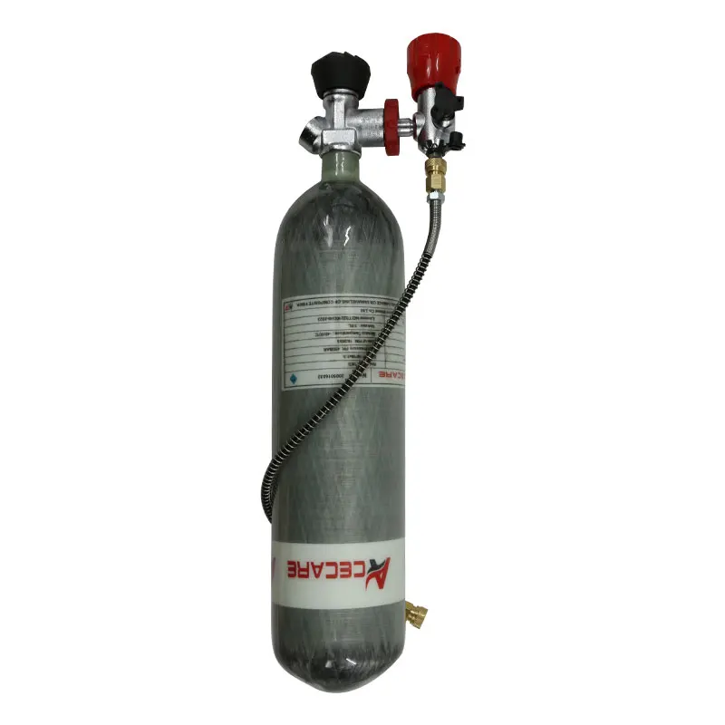 acecare 2l ce high pressure gas air tank 300bar 4500psi with valve and filing station for diving ACECARE 3L Scuba 4500Psi High Pressure Air Tank with Small Guage Valve and Filing Station