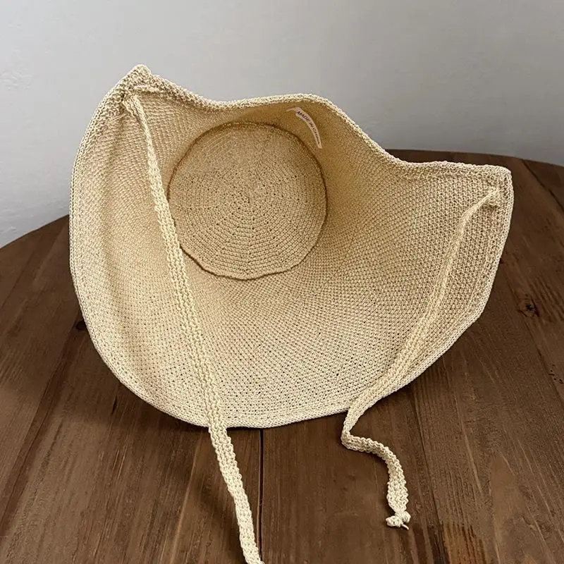 Sommer Stroh Weben Schatten Hut Leinen Stroh Regency Bonnets Hüte Big Eaves Sonnenschutz Kappe Für Sommer Outdoor-Aktivitäten – Detail 25