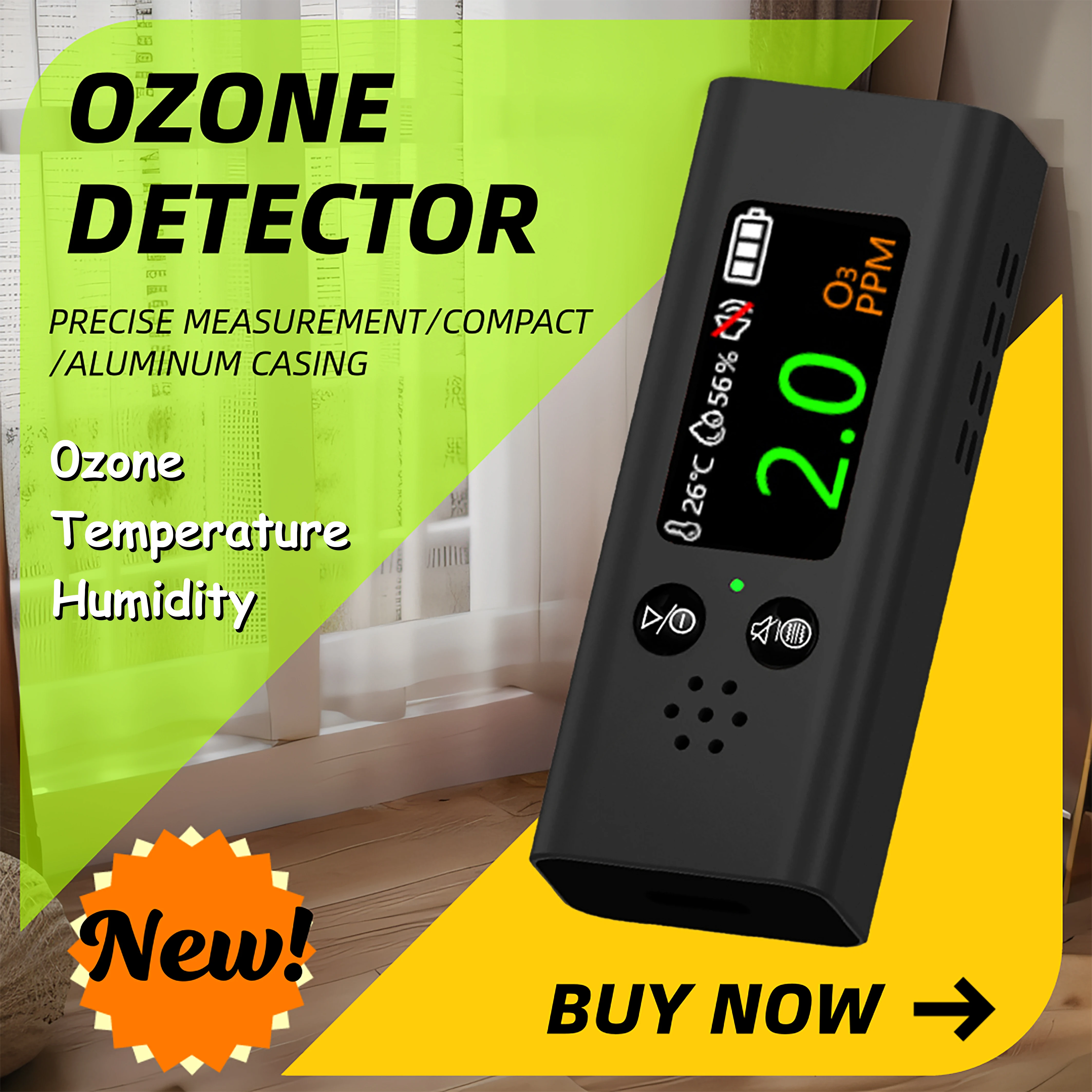 เครื่องตรวจจับโอโซนแบบใช้มือถือแบบพกพามัลติฟังก์ชั่นอัจฉริยะโอโซนเมตรเครื่องวิเคราะห์เซ็นเซอร์ก๊าซความแม่นยําสูง Air คุณภาพ Monitor 1