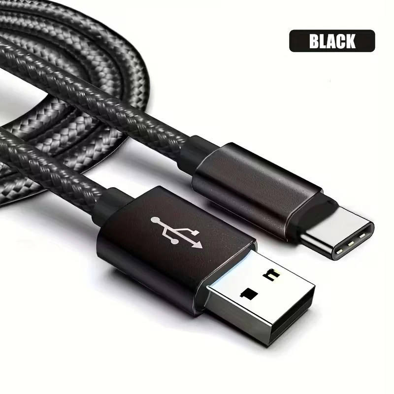 USB Type C Fast Charging Cable For Samsung Xiaomi Redmi POCO Honor Nylon Braided Quick Charge Cables For iPhone 15 16 17 Pro Max