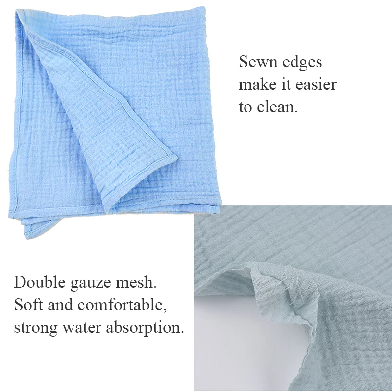 Double Gauze Napkins Natural Wrinkle Soft Cotton Washable for Weddings Decorative Dinner Parties Family Everyday Use