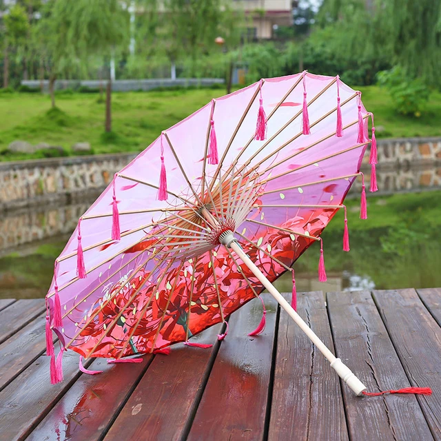 Sombrilla borlas para mujer, accesorio de disfraz antiguo clásico parapluie AliExpress