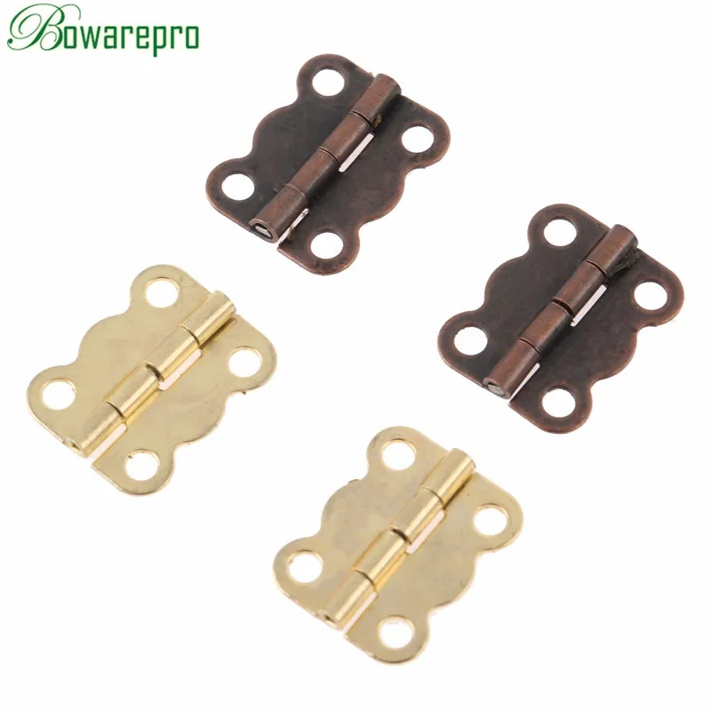 Bowarepro 10pcs 16*13mm Antique Hinges Furniture Accessories