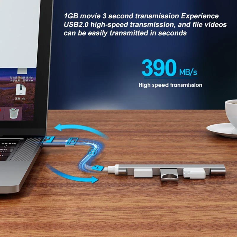 USB C 허브 3.0 C 타입 3.1, 4 포트 멀티 스플리터 어댑터, OTG 컴퓨터 액세서리