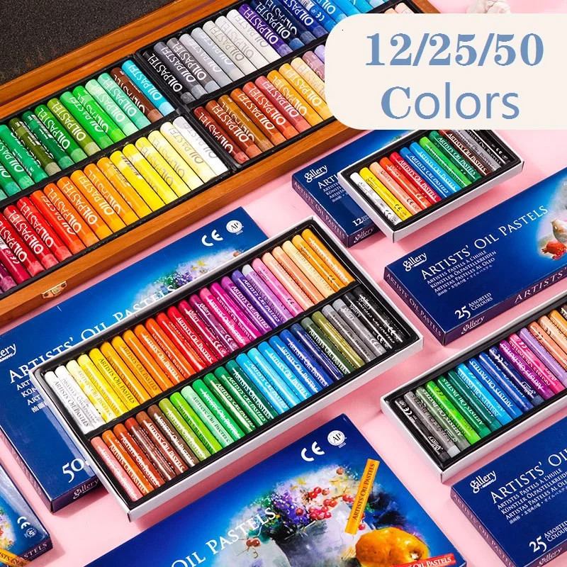 Mungyo Gallery Artists' Oil Pastels Set Of 12,24 - Metallic + Fluorescent  Coulurs,easy To Draw With A Smooth Touch,art Supplies - Crayons/water-color  Pens - AliExpress