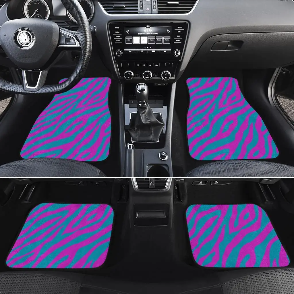 Blue Zebra Car Mats