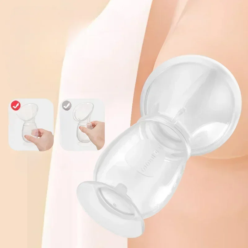 Maternal Manual Breast Pump Silicone Anti-spill Breast Milk Collector Postpartum Milk Collector for Feeding