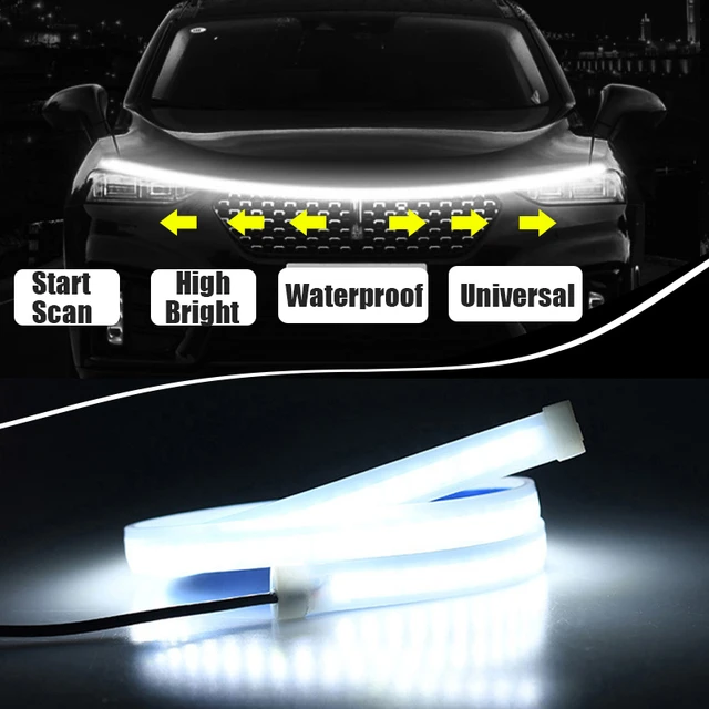 Bande lumineuse LED pour capot avant de voiture, démarrage