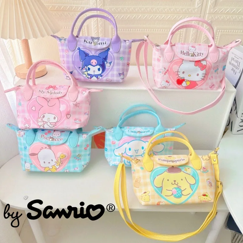 

Sanrio Hello Kitty Kuromi Cinnamoroll Portable Storage Bag Lunch Box Bag Portable Mommy Handbag Anime Kawaii Cartoon Creative