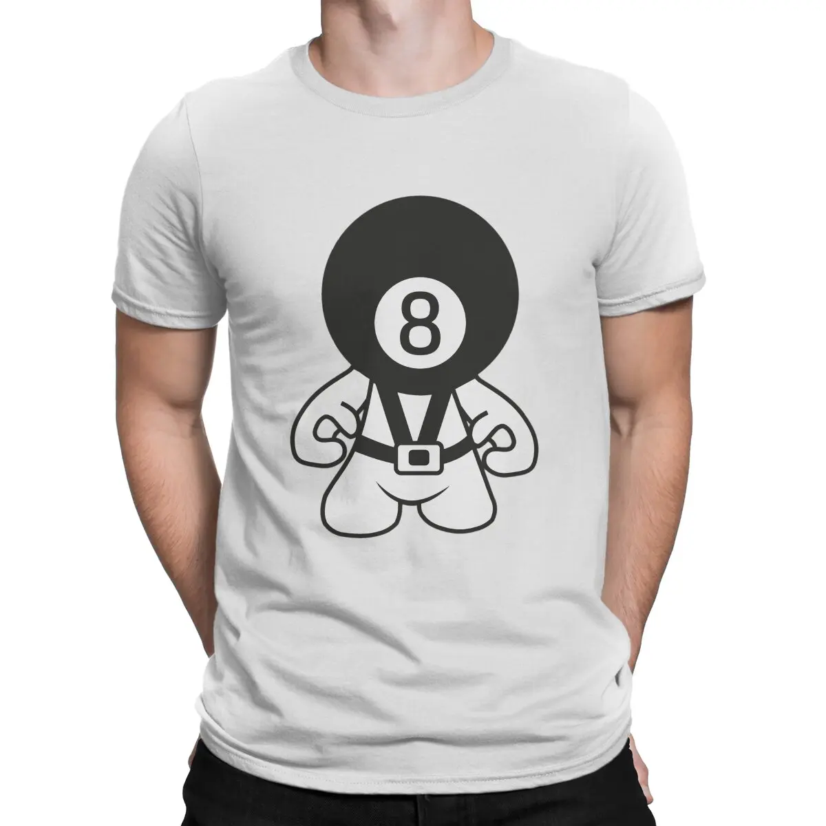 

Ball 8 T Shirts Men 100% Cotton Funny T-Shirts O Neck Pool Eight Ball Tee Shirt Short Sleeve Clothing Unique