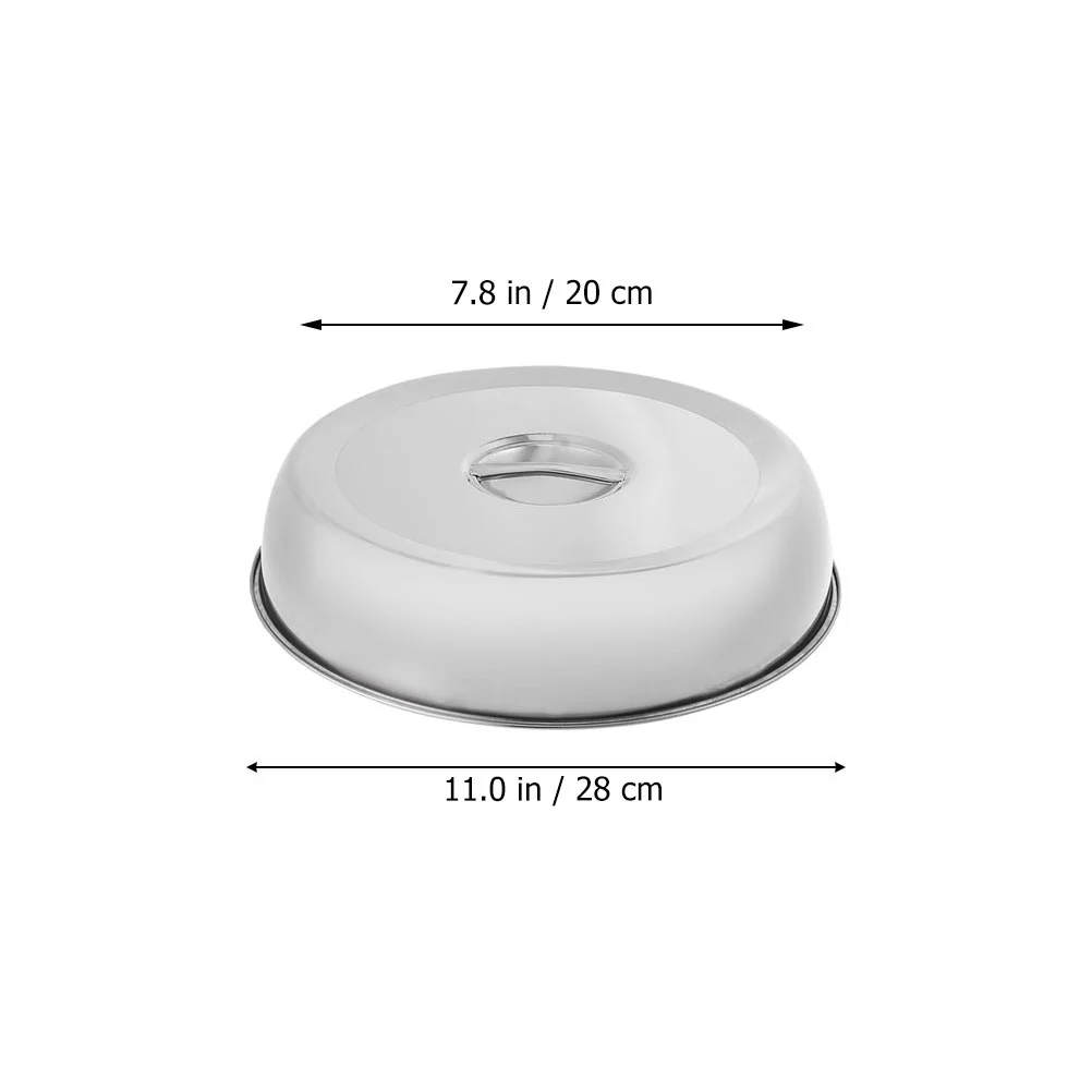 Stainless Steel Circular Pot Lid Food Dome Kitchen Cookware Grill Cover Plates Household Protective Steam Retainer Pan Dining