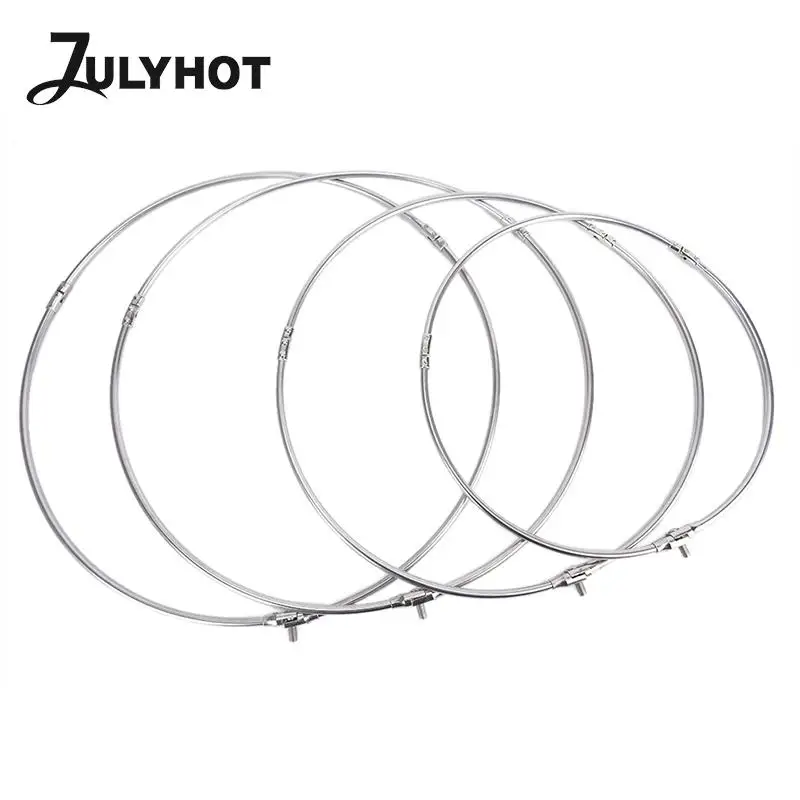 Julyhot 4 크기 스테인레스 스틸 낚시 접는 그물 brail 헤드 라운드 dipnet 태클 액세서리 핫