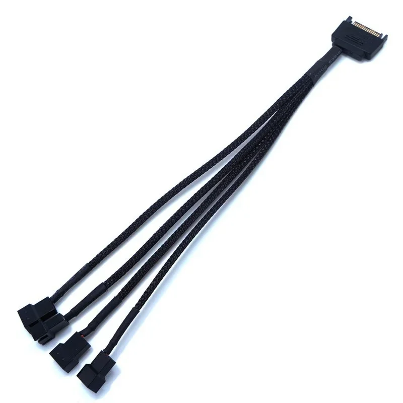 

Кабель-удлинитель с одной точкой и четырьмя разъемами SATA-3pin/4pin