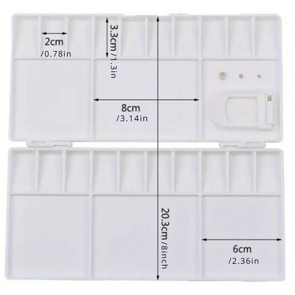 Large Art Paint Palette with 25 Grids Artist Oil Watercolor Plastic Tray for Painting Drawing Supplies And Organizer