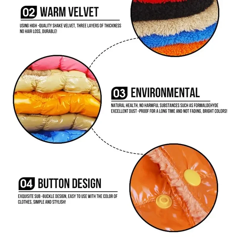 Warm Dog Clothes Winter Pet Down Jacket Dog Clothes for Small Dogs Chihuahua French Bulldog Cats Pet Costume Puppy Coats