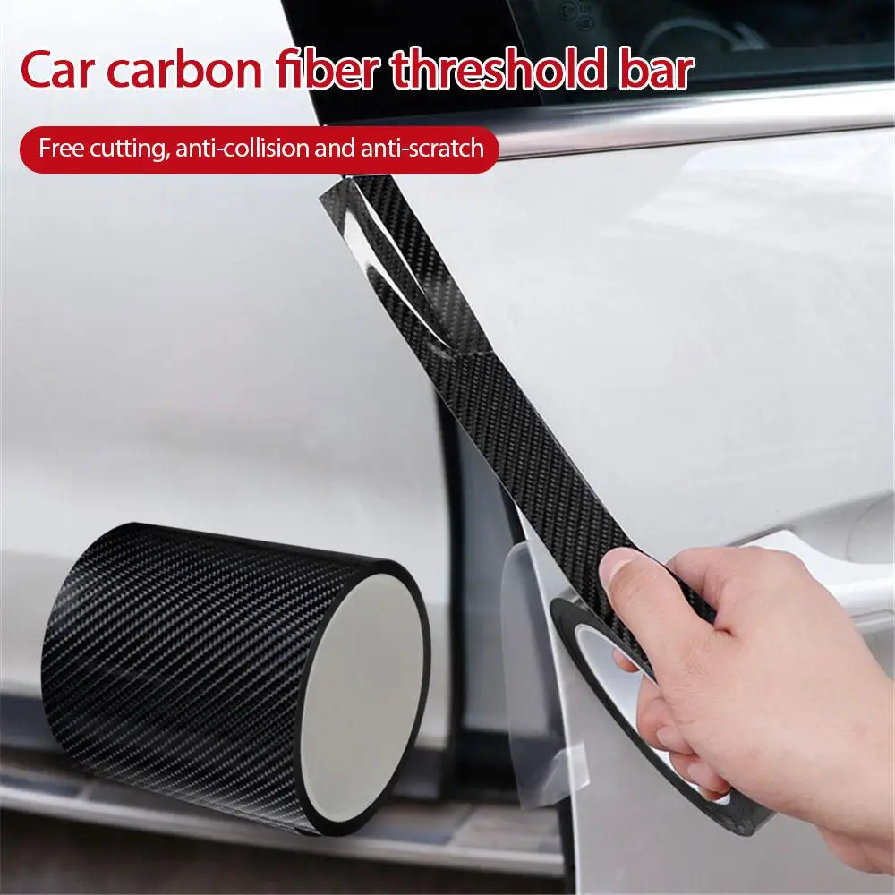 Description Picture 3 of item2024 DIY Nano 3D Carbon Fiber Car Sticker Threshold Protection Strip Bumper Tape Motorcycle And Bicycle Waterproof