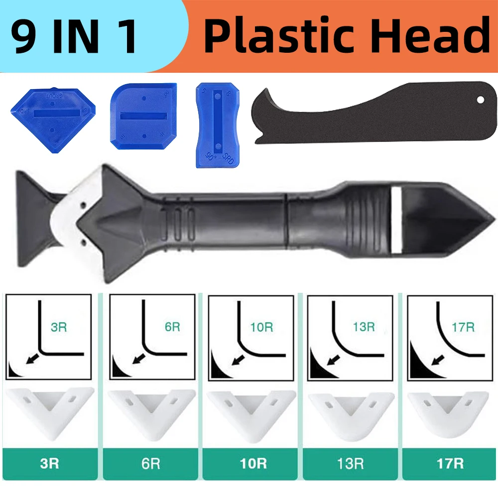 Ultimate 5-in-1 Silicone Scraper & Caulking Tool Set