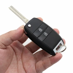 Premium Flip Folding Car Key Shell Fob - Durable 2 - Button Design - 2 Buttons (B key)