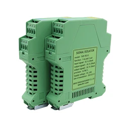 Enhanced Signal Converter and Isolator with Din Rail Mounting for Voltage and Current Adjustment (1 IN 2 OUT)
