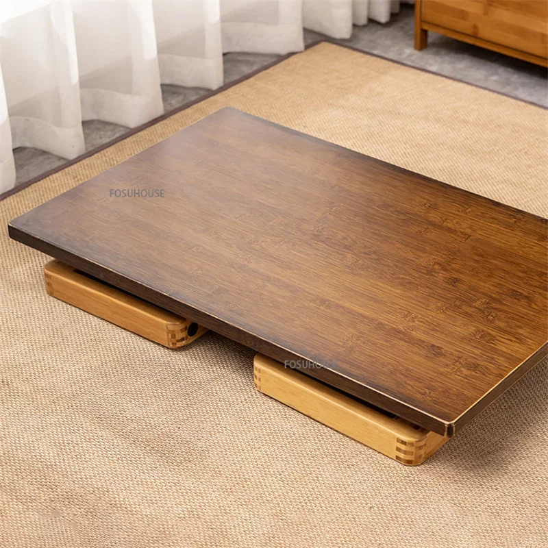 Solid Wood Folding Small Table Japanese Tatami Kang Table Bedroom Simple Sitting Low Balcony Bay Window Coffee Tables M