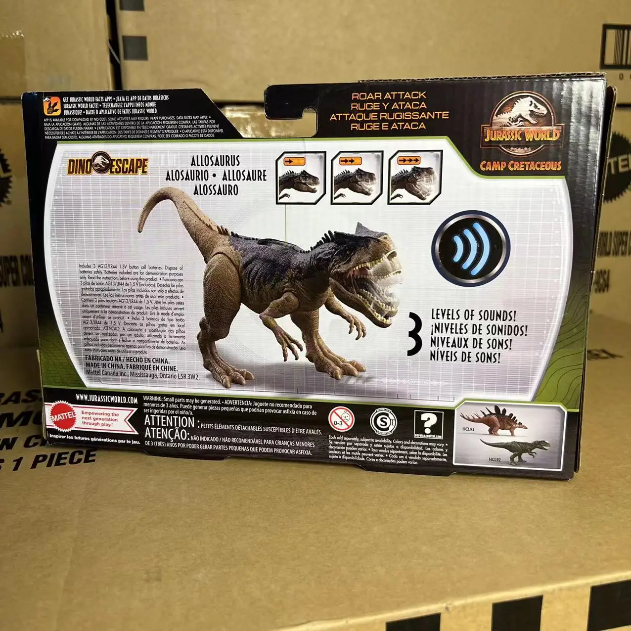 Jurassic World Figura Dinossauro Cryolophosaurus Rugidos e Ataques