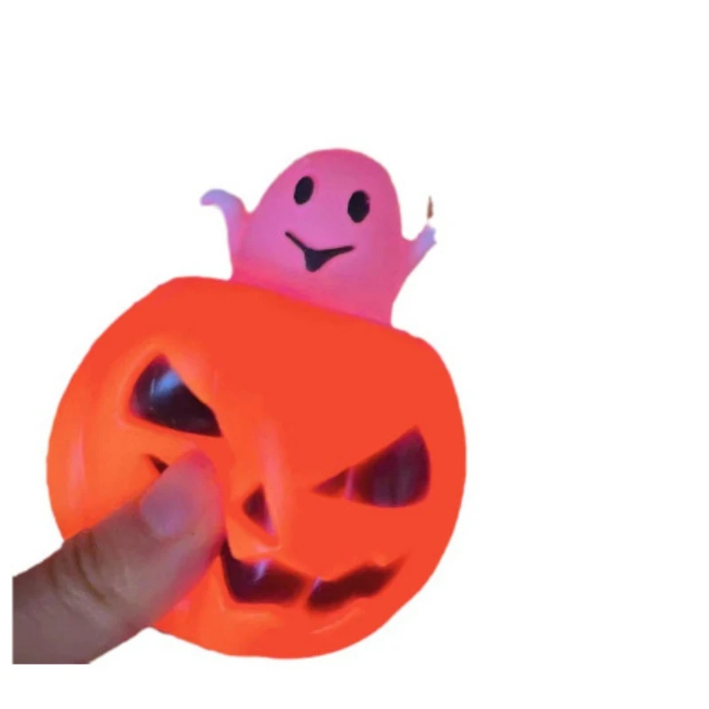 Funmo 6 Giocattoli Antistress Di Halloween A Forma Di Zucca – Premendo Esce Un Fantasma Luminescente, Regali Per Festa E Dolcetto O Scherzetto