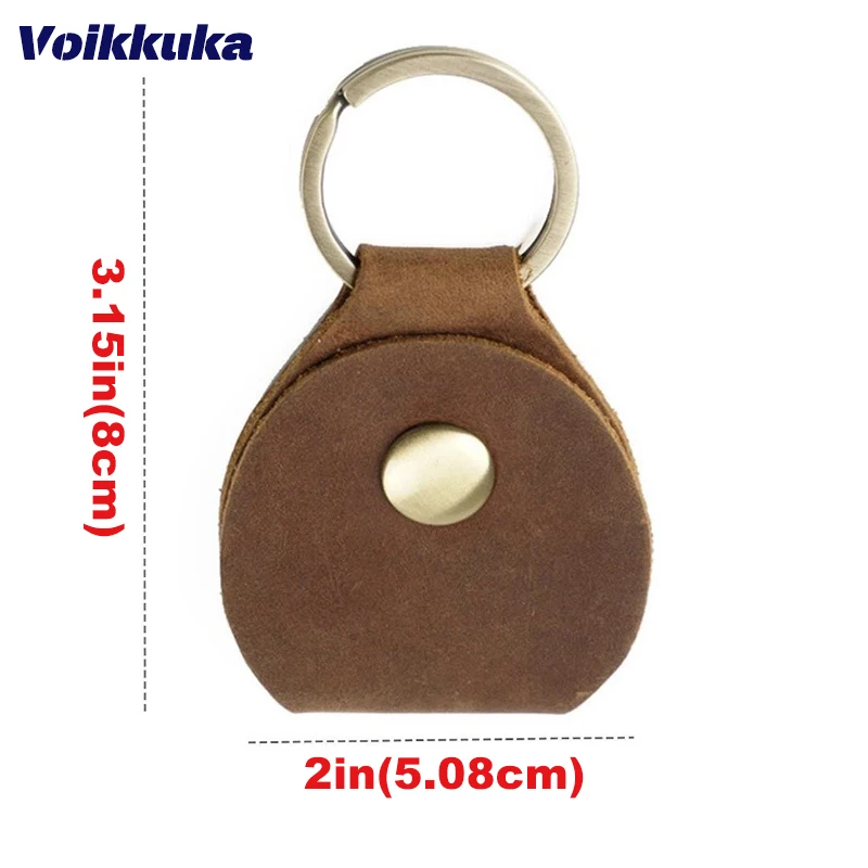 Luxury Leather Accessory Case with Keychain and Fashionable Pet Pendant