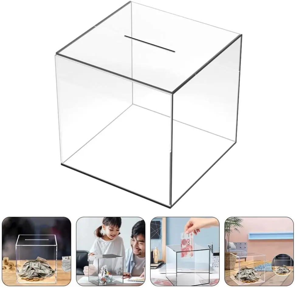 Piggy Bank Piggy Banks for Adults Upgraded Version Clear Acrylic Money Saving Bank Break to Open