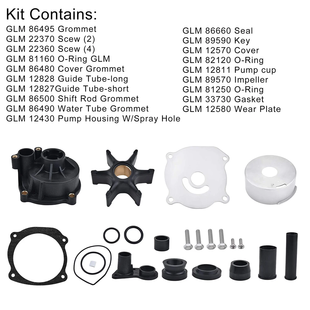 5001595 435929 Water Pump Impeller Repair Kit For Johnson Evinrude OMC 75-250HP V4 V6 V8 Outboard 5001595 435929