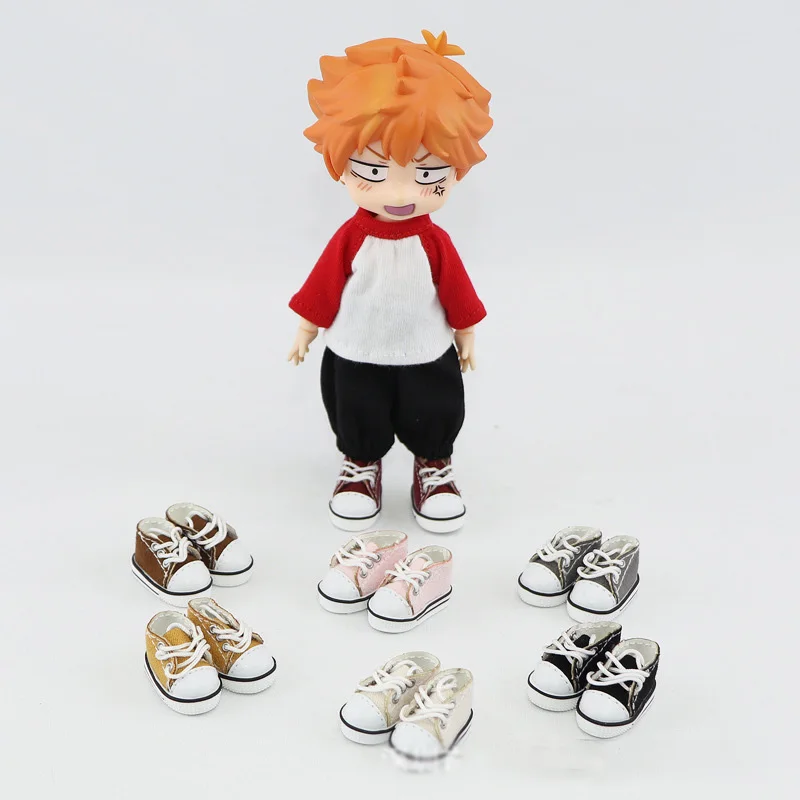 

Кукольная обувь OB11, подходящая для кукольной обуви БЖД, размер 1-12, симпатичная парусиновая обувь, аксессуары (семь цветов)