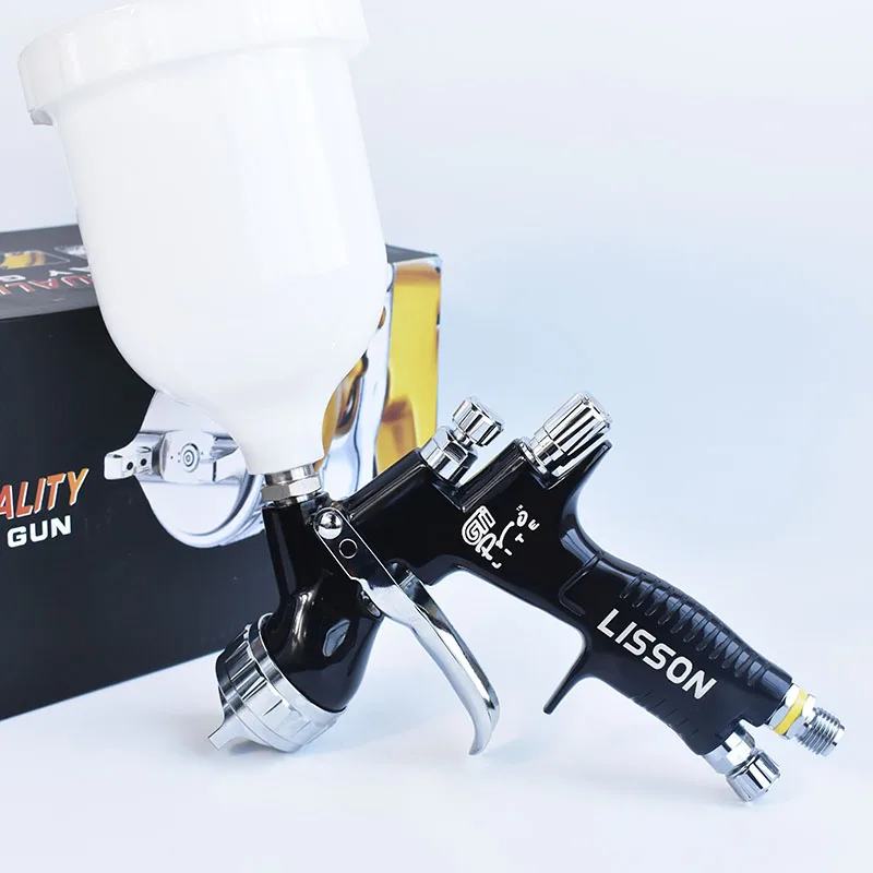 

HVLP paint spray gun gravity spray gun GTI air spray gun 1.3mm TE20/T110 CAP 600ml cup professional car spray gun
