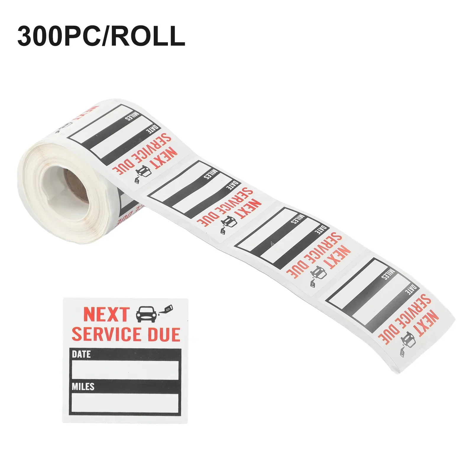 Oil Change Sticker Tools 2*2inch 300pcs/Roll Clear Lite Sticker Oil Change Service Reminder Replacement Static Cling