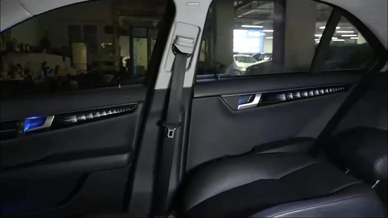 메르세데스 벤츠 C 클래스 W204 2013-2015 에 적합, 다채로운 LED 분위기 램프, 발판 조명, 중앙 앰비언트 라이트