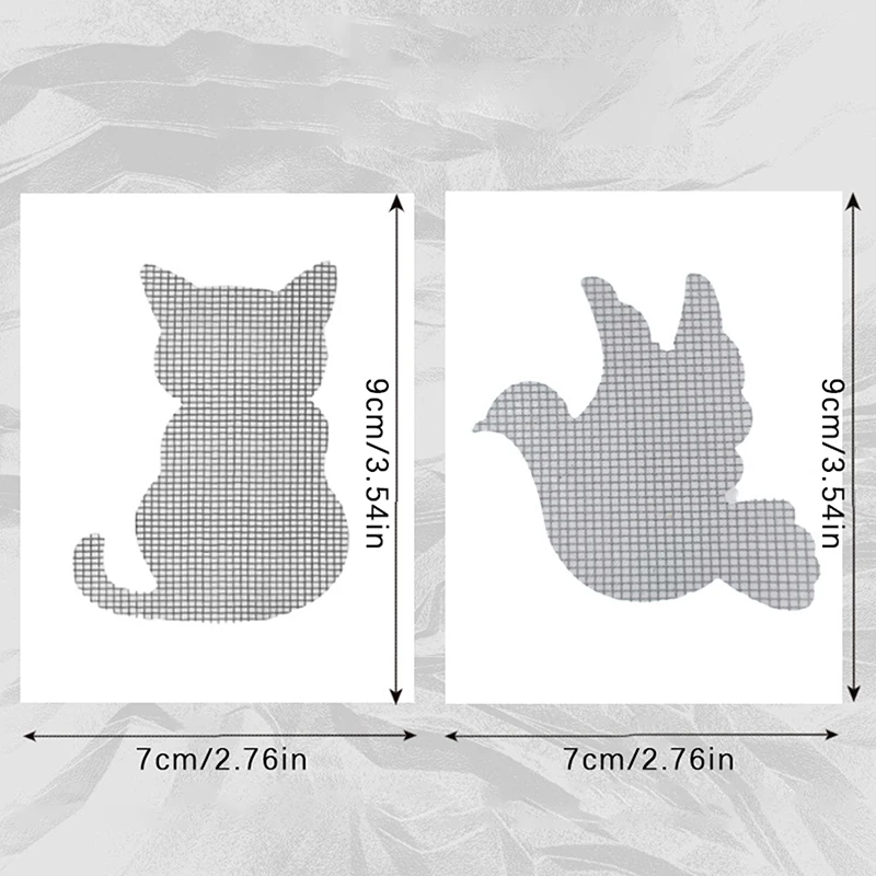 20Pcs 고양이/새 모양 메쉬 수리 지원 Windows 화면 패치에 대한 효과적인 테이프 자체 접착 모기 그물 창 스크린 테이프