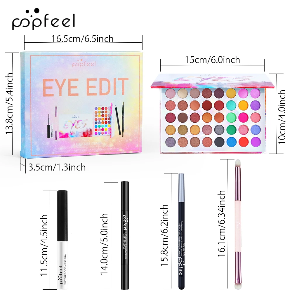 Popfeel Lidschatten Palette 40 Farben Mit Pinsel Und Make-up Set_voghion.com