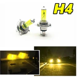 Dual Pack Quartz Halogen Headlight Bulbs - 60/55W Hi/Lo Beam, Rainbow Blue - White - Yellow Fog Light, 12V - H4/9003/HB2 Hi/Lo (3000K)