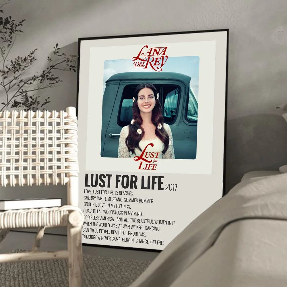 Lana Del Rey Lust for Life Poster Classic Vintage Posters HD Quality Wall Art Retro Posters for Home Room Wall Decor