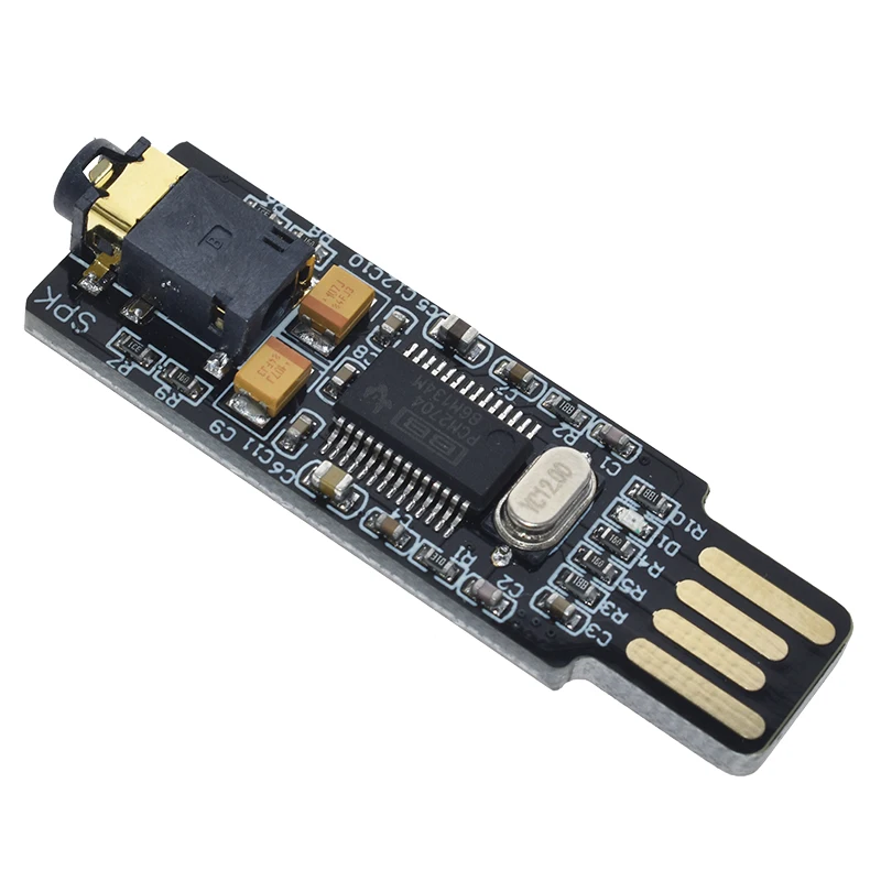 USB 오디오 사운드 카드 DAC 디코더 보드, PC 노트북용 미니 PCM2704 드라이브