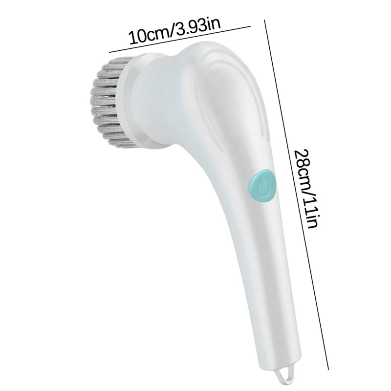 Electric Rotary Cleaner Power Cleaner For Whole House With 5 Replaceable Shower Cleaning Brush Heads Spin Scrubbers-AC82