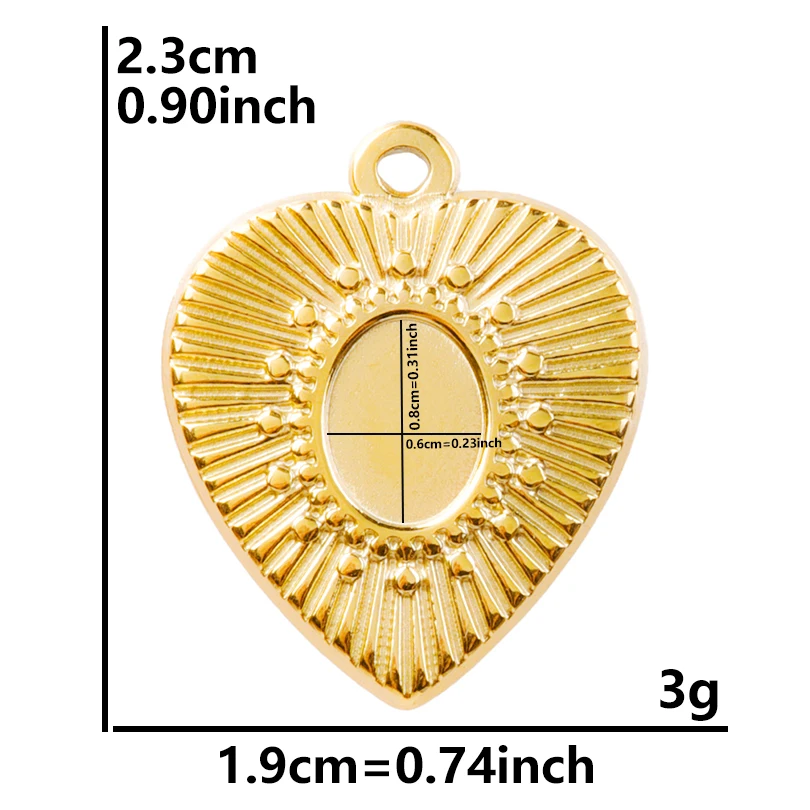 5 teile/los Metall Sonne Herz Rechteck Geometrische Edelstahl Basis Anhänger Für Schmuck Machen Liefert DIY Stein Strass Charme – Detail 8