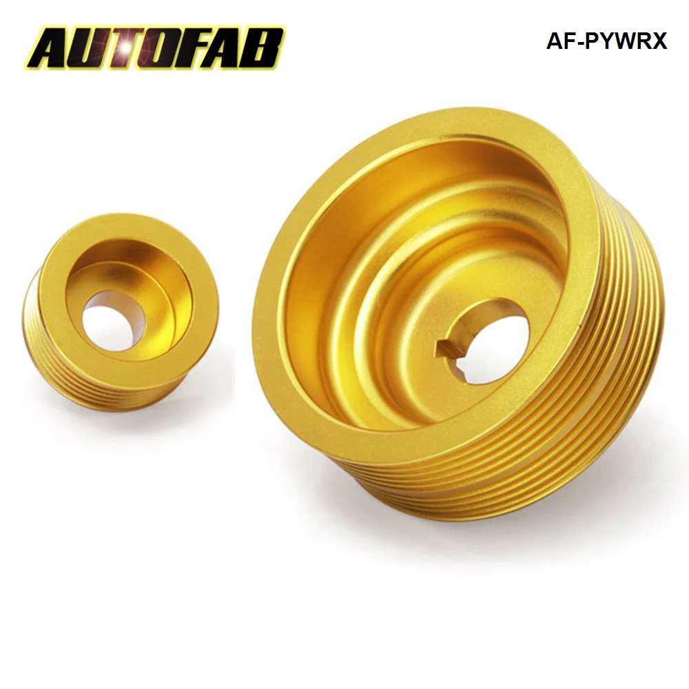 AUTOFAB Performance Crank Pulley Golden Kit Fit For Subaru Impreza WRX 2.0L 2.5L EJ25 EJ2 AF-PYWRX