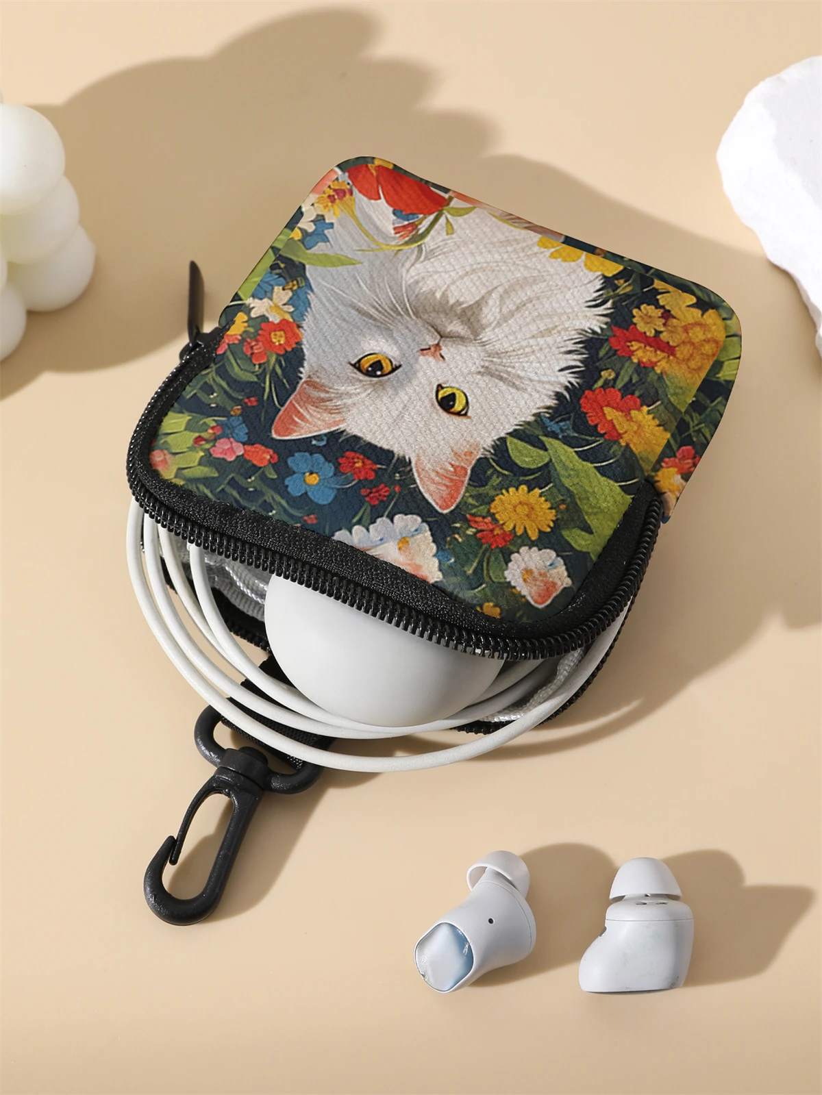 1 cat patterned large capacity coin wallet, digital printed coin wallet, and storage bag are ideal choices for gifts