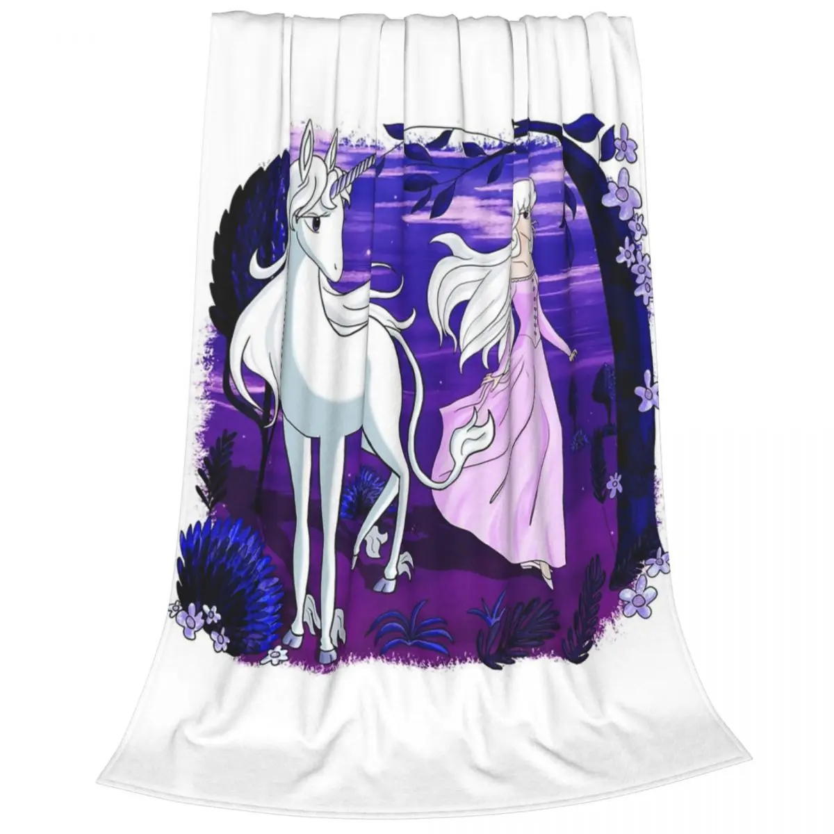The Last Unicorn Lady Amalthea Blankets Flannel Super Soft Sofa Throw Blankets For Home Bedroom Travel Throws Bedspread Quilt 2